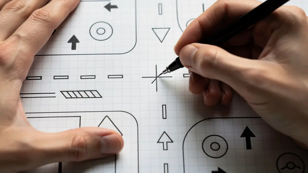 Gedetailleerde situatieschets met juiste symbolen en markeringen op aanrijdingsformulier