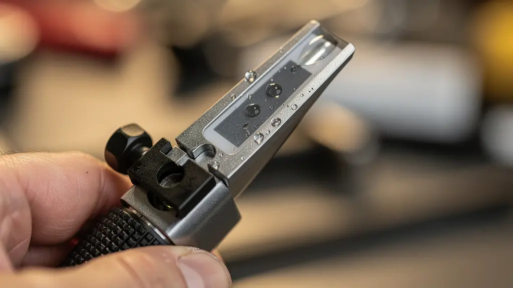 Refractometer voor het meten van vorstbescherming in ruitensproeiervloeistof