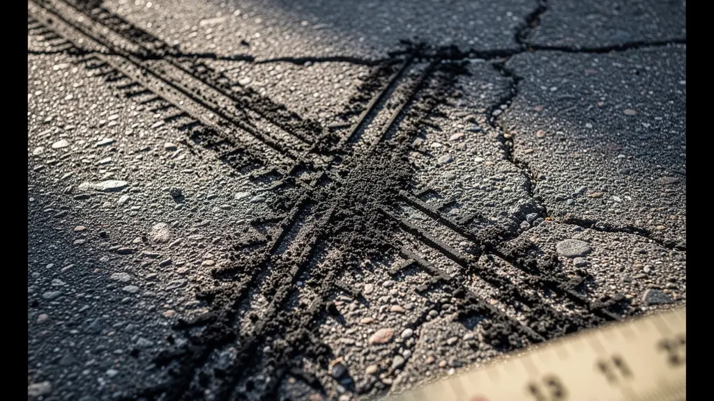 Forensische analyse van remsporen op asfalt met meetapparatuur