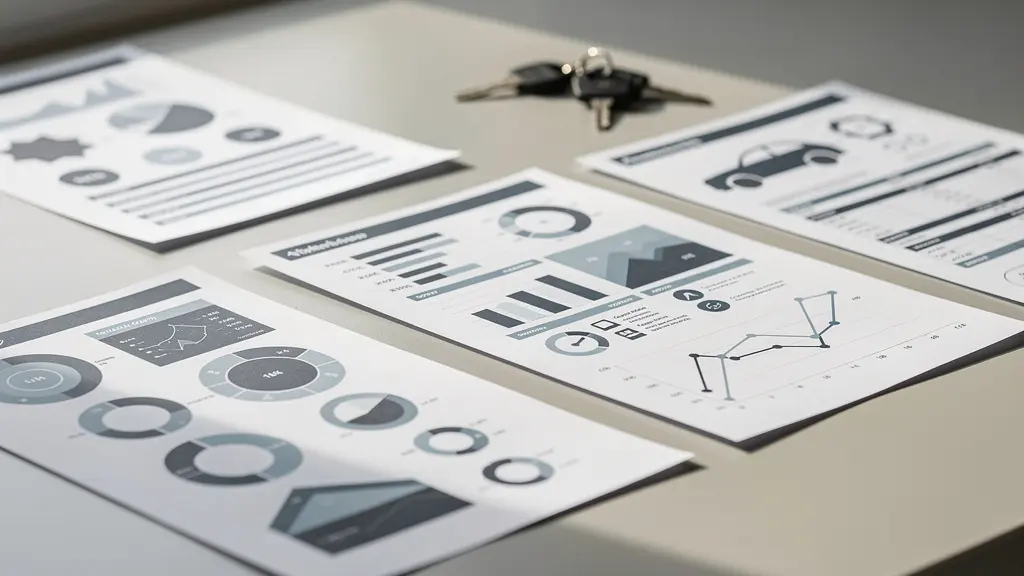 Georganiseerd waardedossier met documenten voor auto-expertise